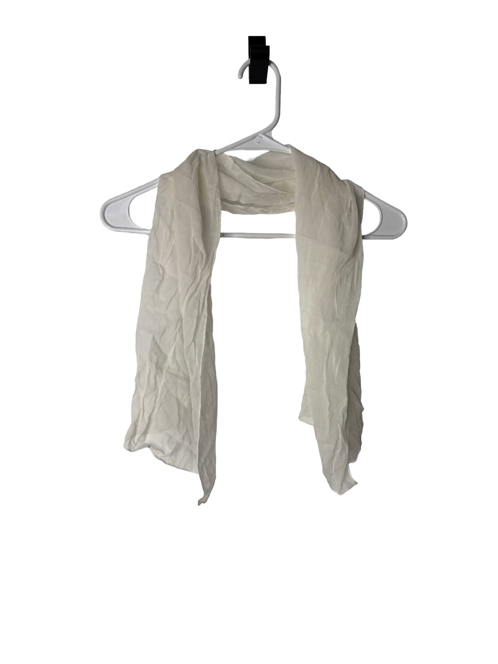 Ladies Cream Sheer Chiffon Scarf Women Plain Neck Scarf Headwrap Headscarf